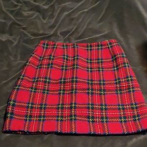 Eddie Bauer red plaid skirt